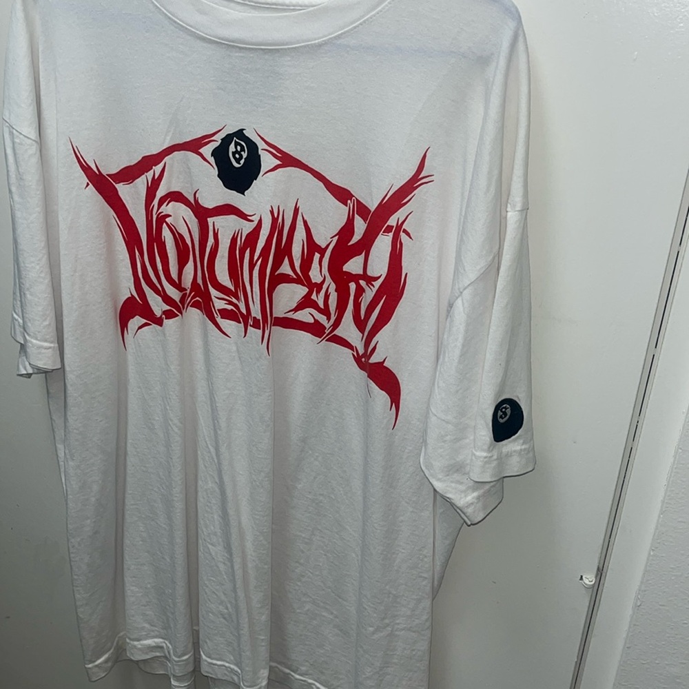 White section 8 no jumper collab t shirt